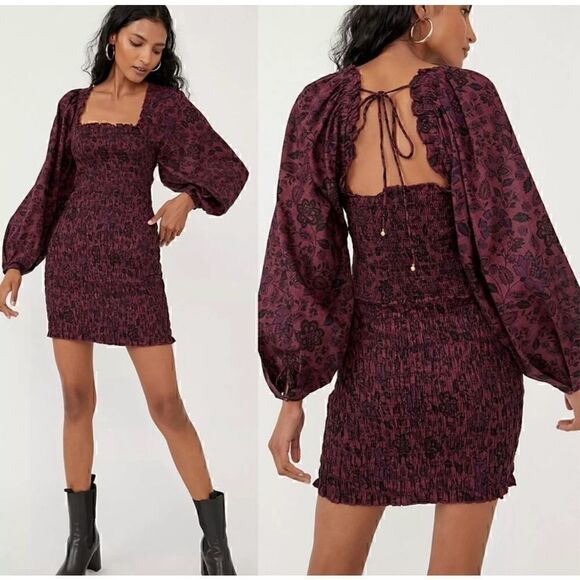 NWOT Free People Smock It To Me Mini Dress - Picture 1 of 5